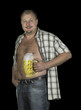 bodypainted beer belly