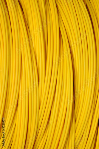 Photo: yellow optical cable yellow optical cable
