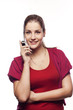 Young woman talking by mobile