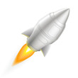 Vector: Metal rocket icon Metal rocket icon