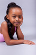 Cute little African American girl smiling