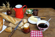 Photo: petit déjeuné à la Française petit déjeuné à la Française