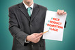 Businessman with marketing strategy