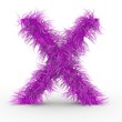 Texteffekt Haare pink Buchstabe X
