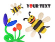 isolated plasticine bees