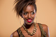 African American Woman Looking to Side