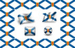 Illustration: Flag of Nova Scotia. icon set Flag of Nova Scotia. icon set