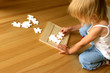 Child and  puzzle
