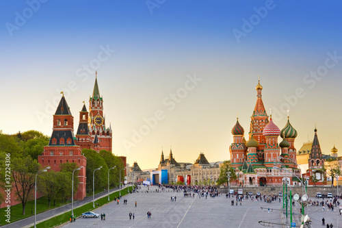 Foto: Red square, Moscow at sunset Red square, Moscow at sunset