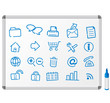 Web icons, buttons Whiteboard vector