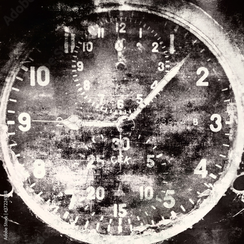 Illustration: Vintage military airplane clock Vintage military airplane clock