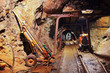 Mine railway in undergroud. Mine railway in undergroud.