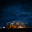 power plant night time