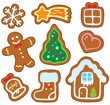 Vector: Christmas gingerbread collection 1 Christmas gingerbread collection 1