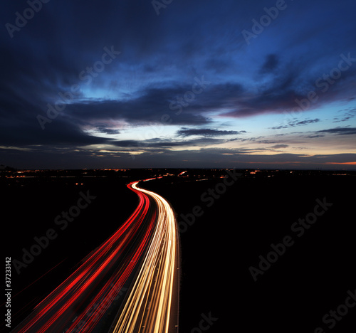 Photo: traffic trails traffic trails