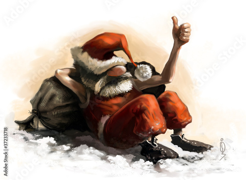 Illustration: Santa Claus caricature Santa Claus caricature