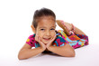 jolie jeune fille souriante sur fond blanc jolie jeune fille souriante sur fond blanc