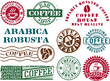 Vetor: Coffee vector rubber stamps Coffee vector rubber stamps