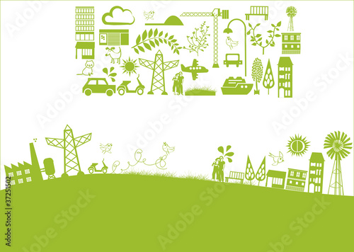 Vector: vector - green banner vector - green banner