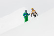 Foto: Schifahrer und Snowboarder Schifahrer und Snowboarder
