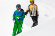 Foto: Skier and snowboarder in the snow Skier and snowboarder in the snow