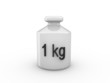 3d Rendering Gewicht 1kg