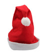 Santa Claus hat on white with clipping path