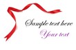 Red ribbon on white background. Red ribbon on white background.