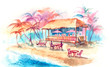 Ilustración: tropical reastaurant tropical reastaurant
