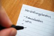 Herstellungskosten