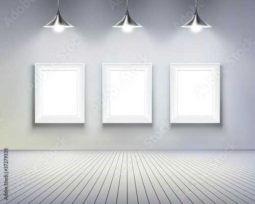 Vector: Room with pictures. Vector illustration. Room with pictures. Vector illustration.
