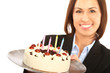 Frau mit Kuchen