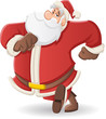 Vektor: Santa Claus walking on white background Santa Claus walking on white background
