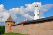 view on a Metropolitan Tower and a Belltower in Novgorod view on a Metropolitan Tower and a Belltower in Novgorod
