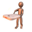 3D man with a remote control 3D man with a remote control