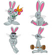Vektor: cartoon bunny vector set.isolated character.rabbit kid cartoon bunny vector set.isolated character.rabbit kid