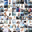 Collage made of 250 different business photos
