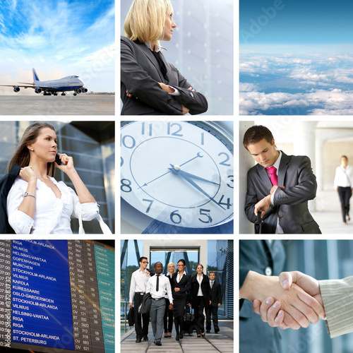 Photo: Collage abut business traveling Collage abut business traveling
