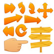 Abstract vector arrows and pointers isolated