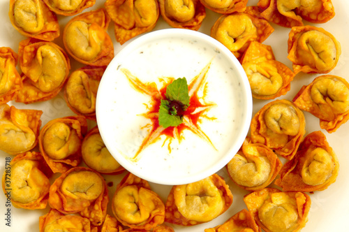 Photo: turkish ravioli with souse turkish ravioli with souse
