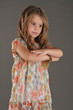 Little cute girl with long hair