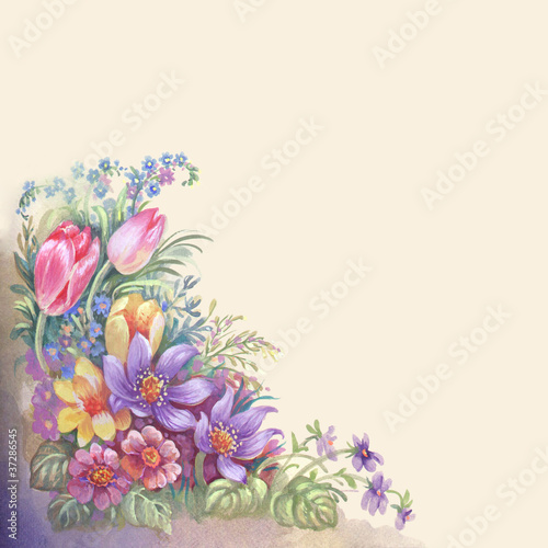 Illustration: Flowers Garland Flowers Garland