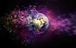 Abstract representation of Earth_Musics of the world. Abstract representation of Earth_Musics of the world.
