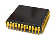 Computer chip on a white background