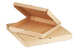 two empty pizza boxes