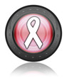 Red Industrial Style Icon "Awareness Ribbon"