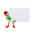 Elves Carrying Xmas Sign
