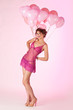 Woman with balloons