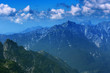 Mountain landscape. Alps of Slovenia viewed from Italian side Mountain landscape. Alps of Slovenia viewed from Italian side