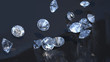 Large group of diamonds rolling over Large group of diamonds rolling over